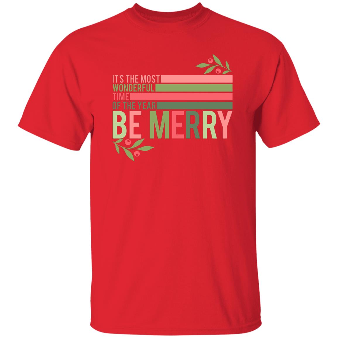 Retro Christmas It's the Most Wonderful Time of the Year Be Merry T-Shirt