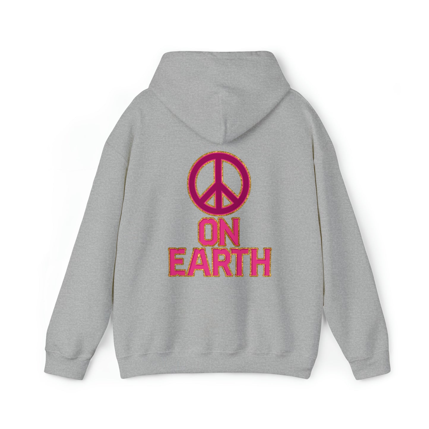 Pink Peace on Earth Christmas Hoodie