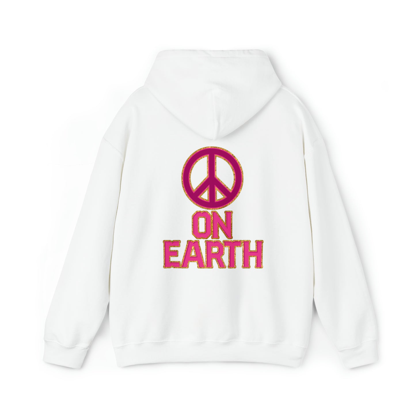 Pink Peace on Earth Christmas Hoodie