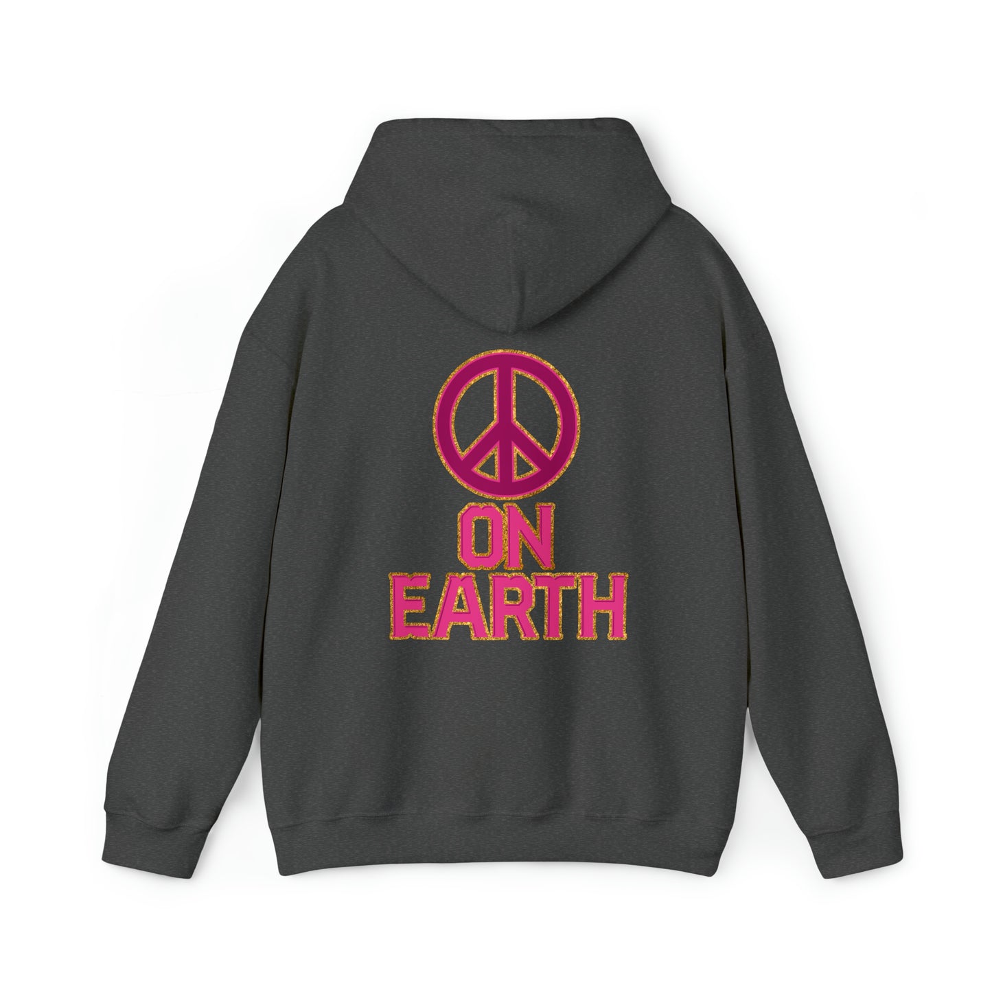 Pink Peace on Earth Christmas Hoodie