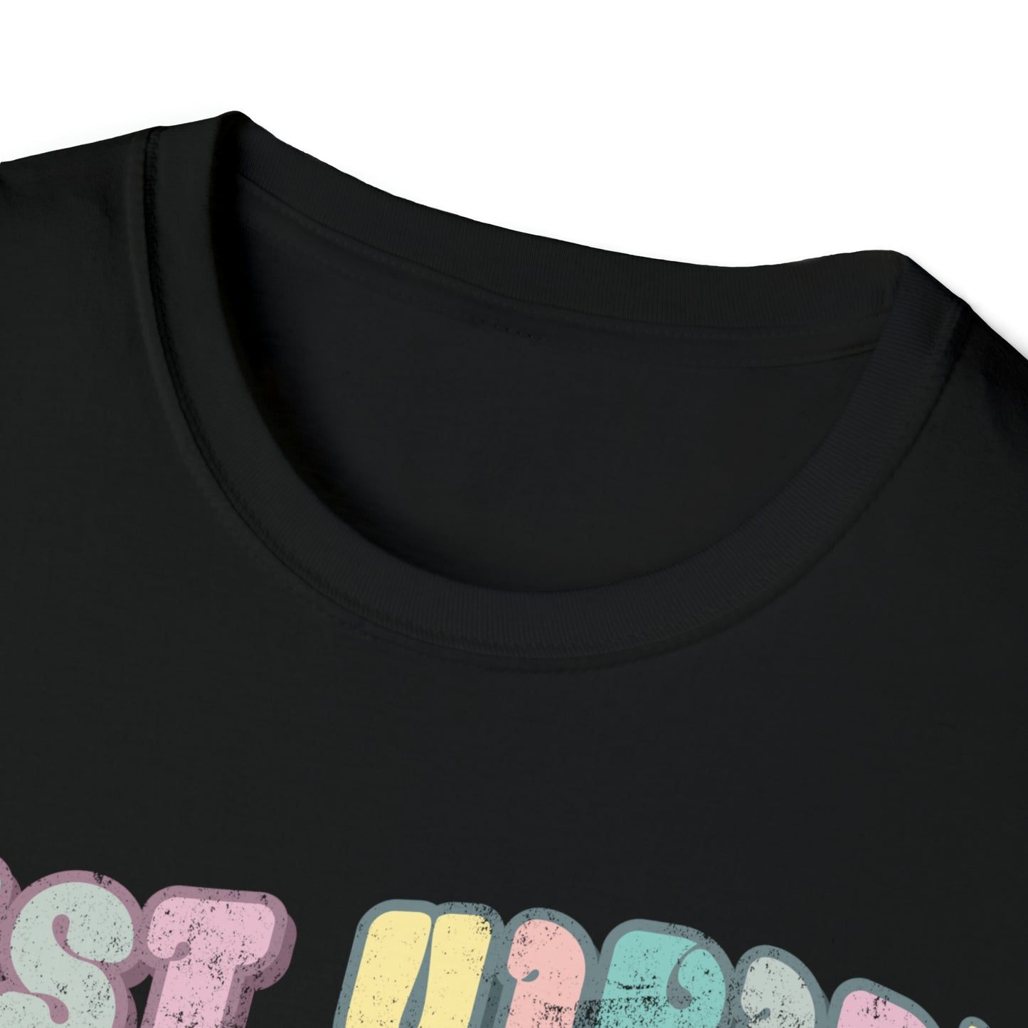 Retro Just Vibin' Pastel Dripping Smiley Faces T-Shirt