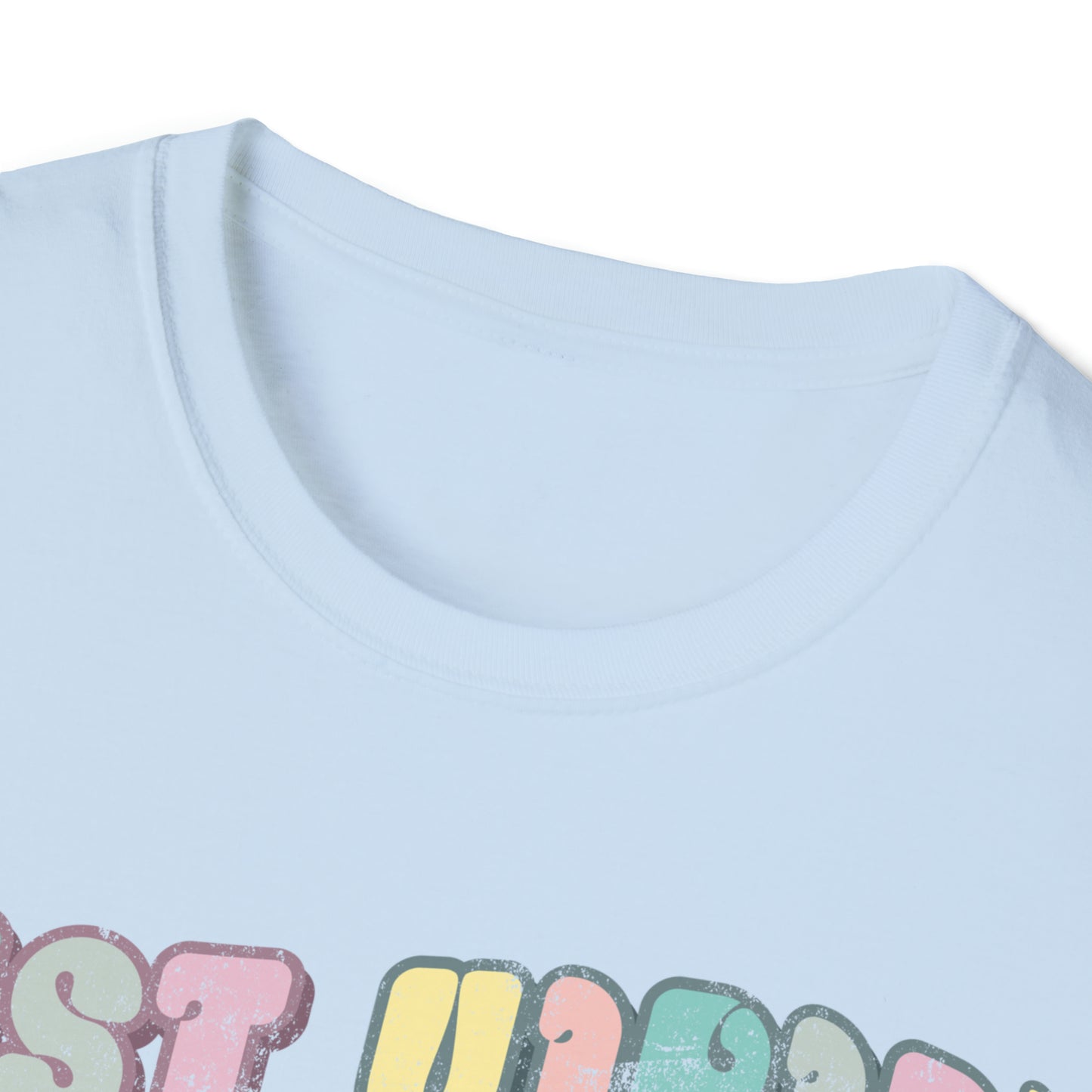 Retro Just Vibin' Pastel Dripping Smiley Faces T-Shirt