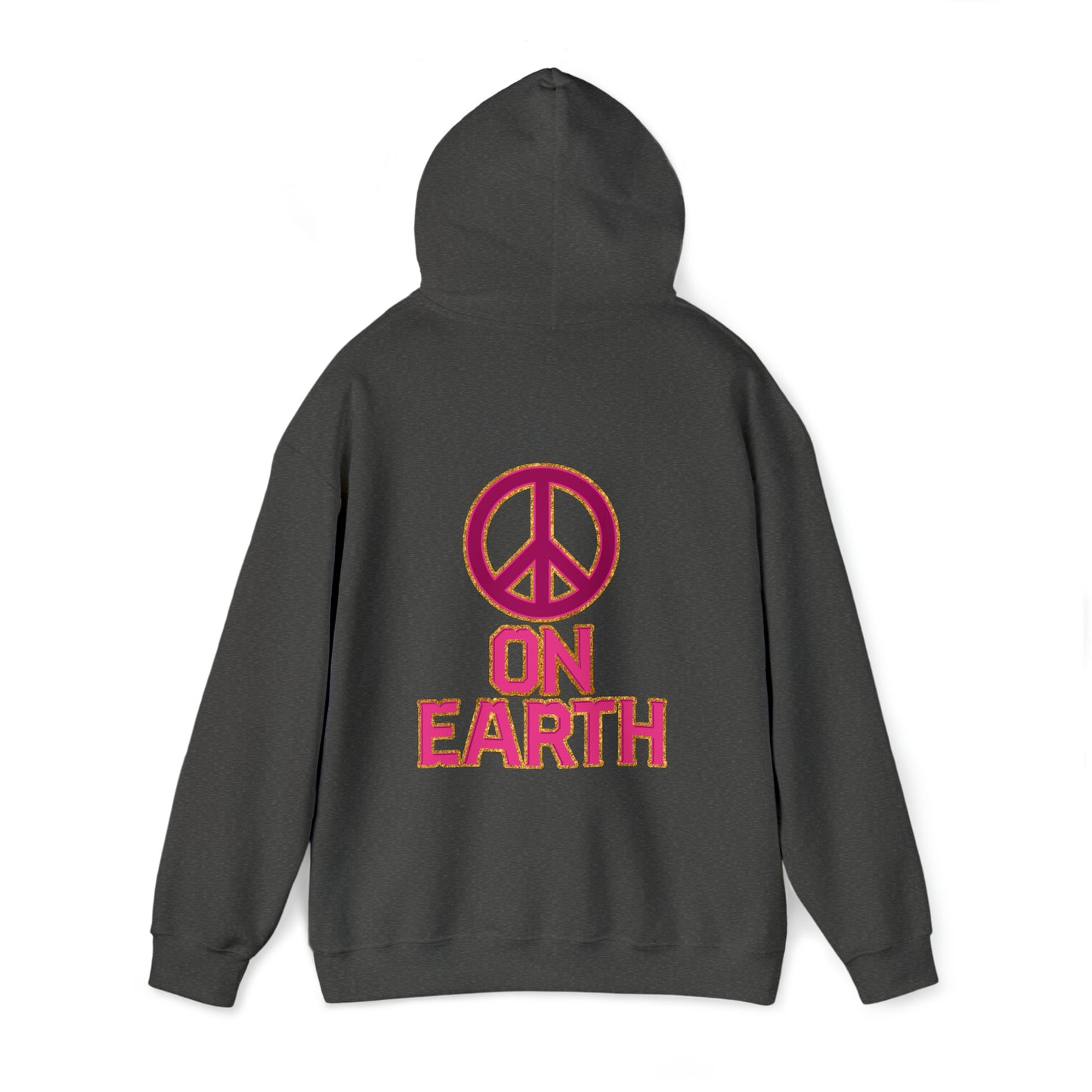 Pink Peace on Earth Christmas Hoodie