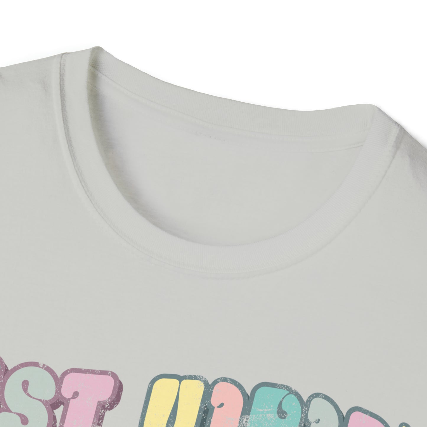 Retro Just Vibin' Pastel Dripping Smiley Faces T-Shirt