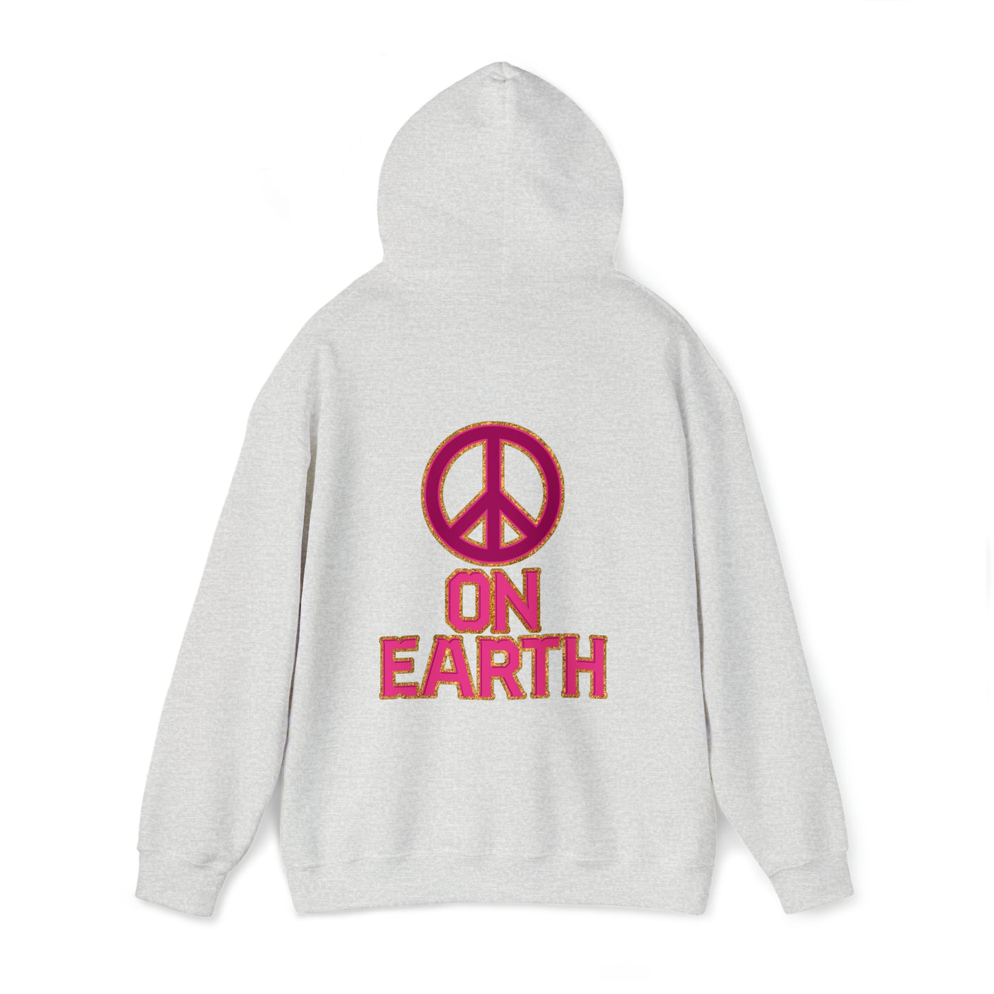 Pink Peace on Earth Christmas Hoodie