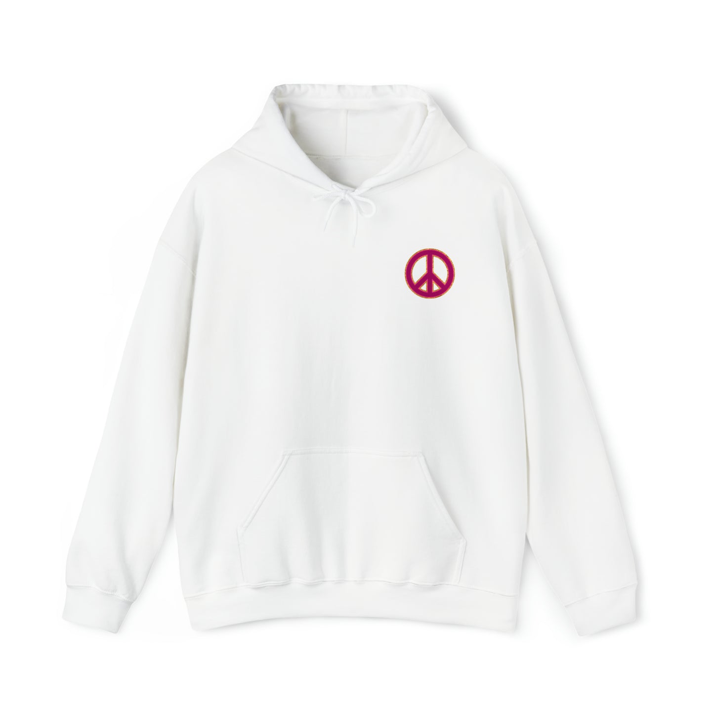 Pink Peace on Earth Christmas Hoodie