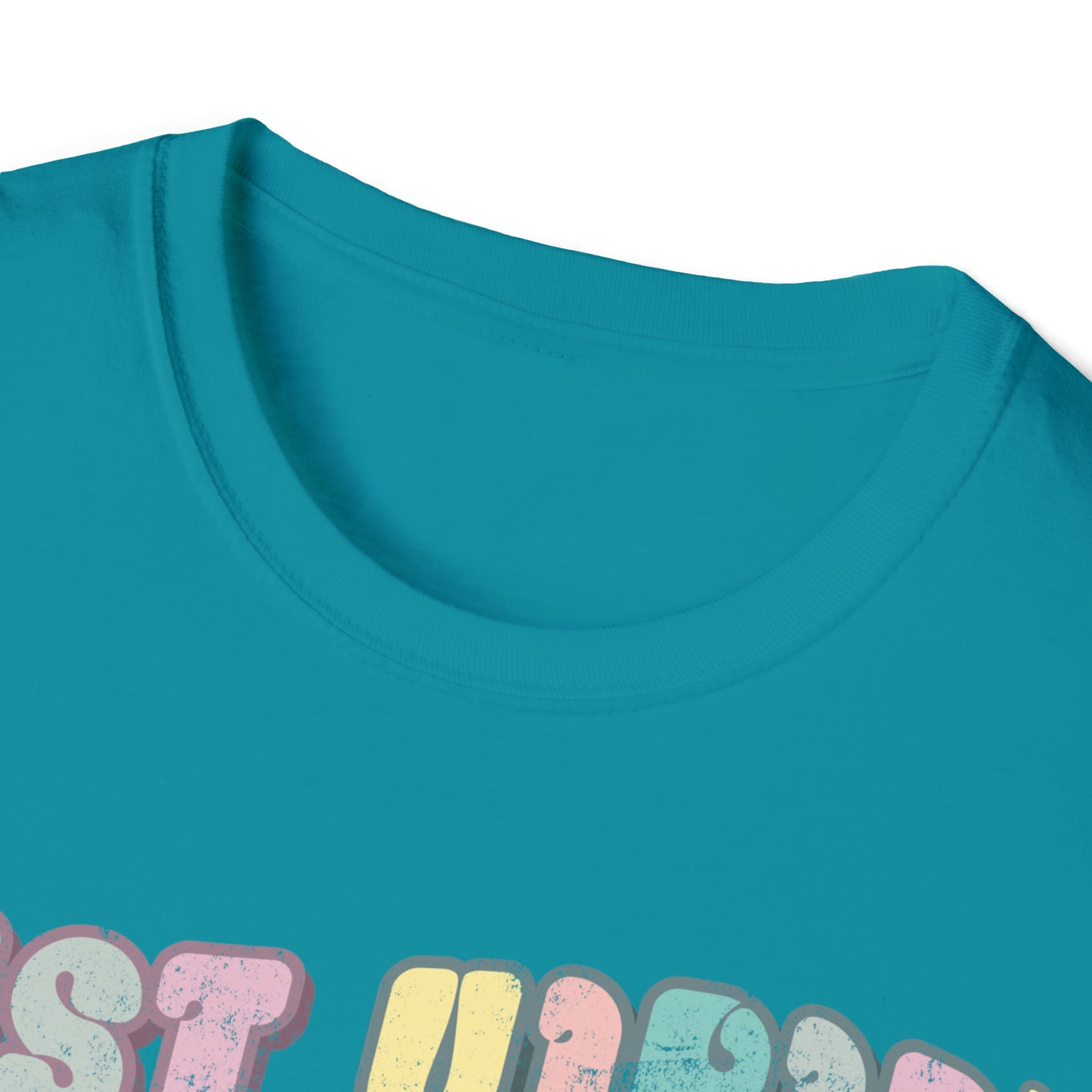 Retro Just Vibin' Pastel Dripping Smiley Faces T-Shirt