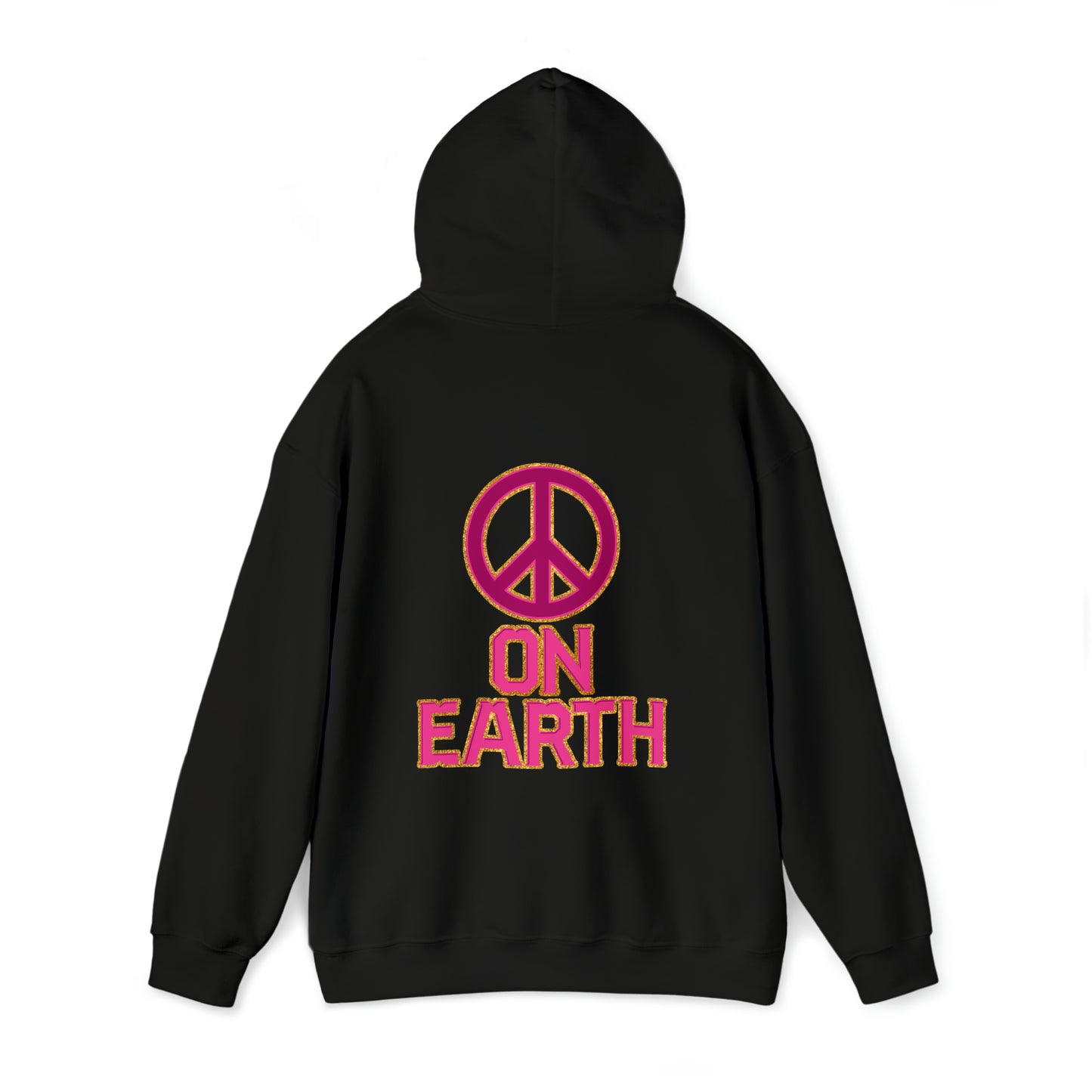 Pink Peace on Earth Christmas Hoodie