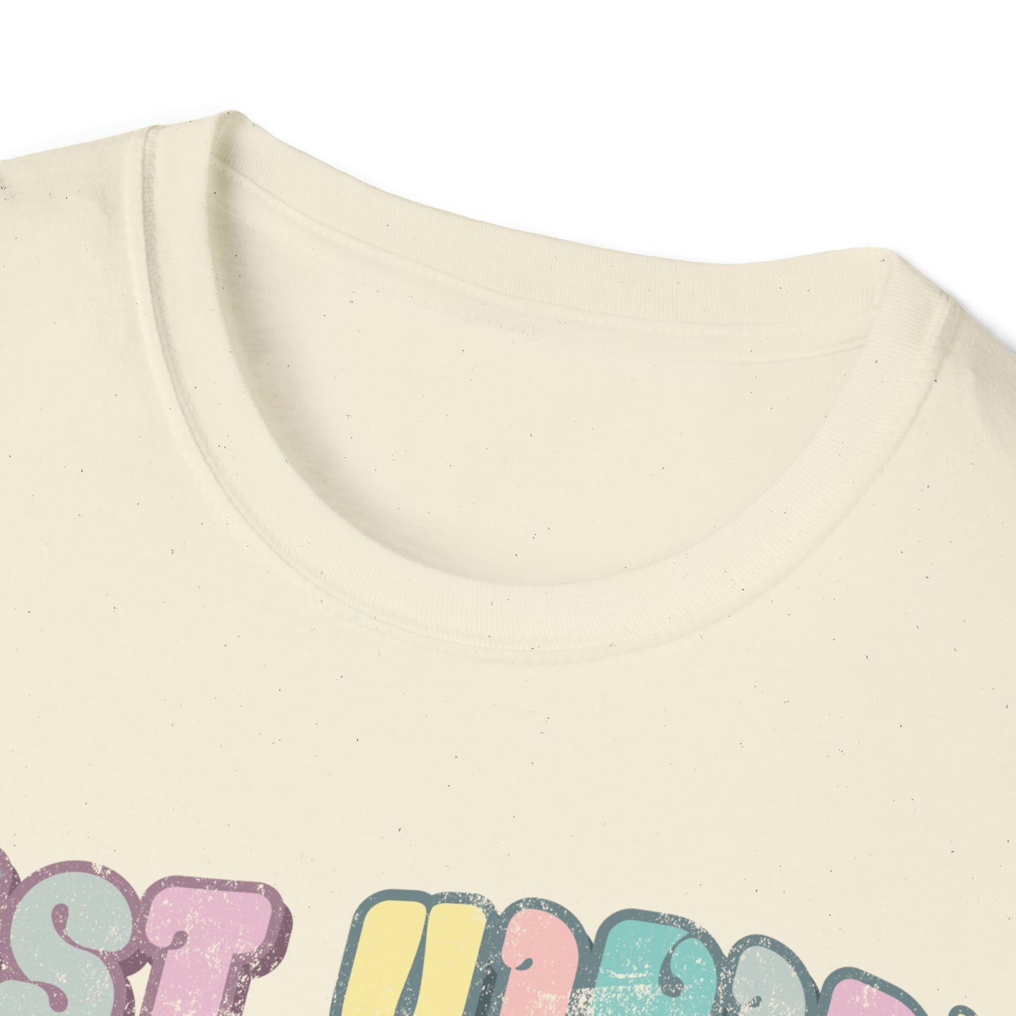 Retro Just Vibin' Pastel Dripping Smiley Faces T-Shirt