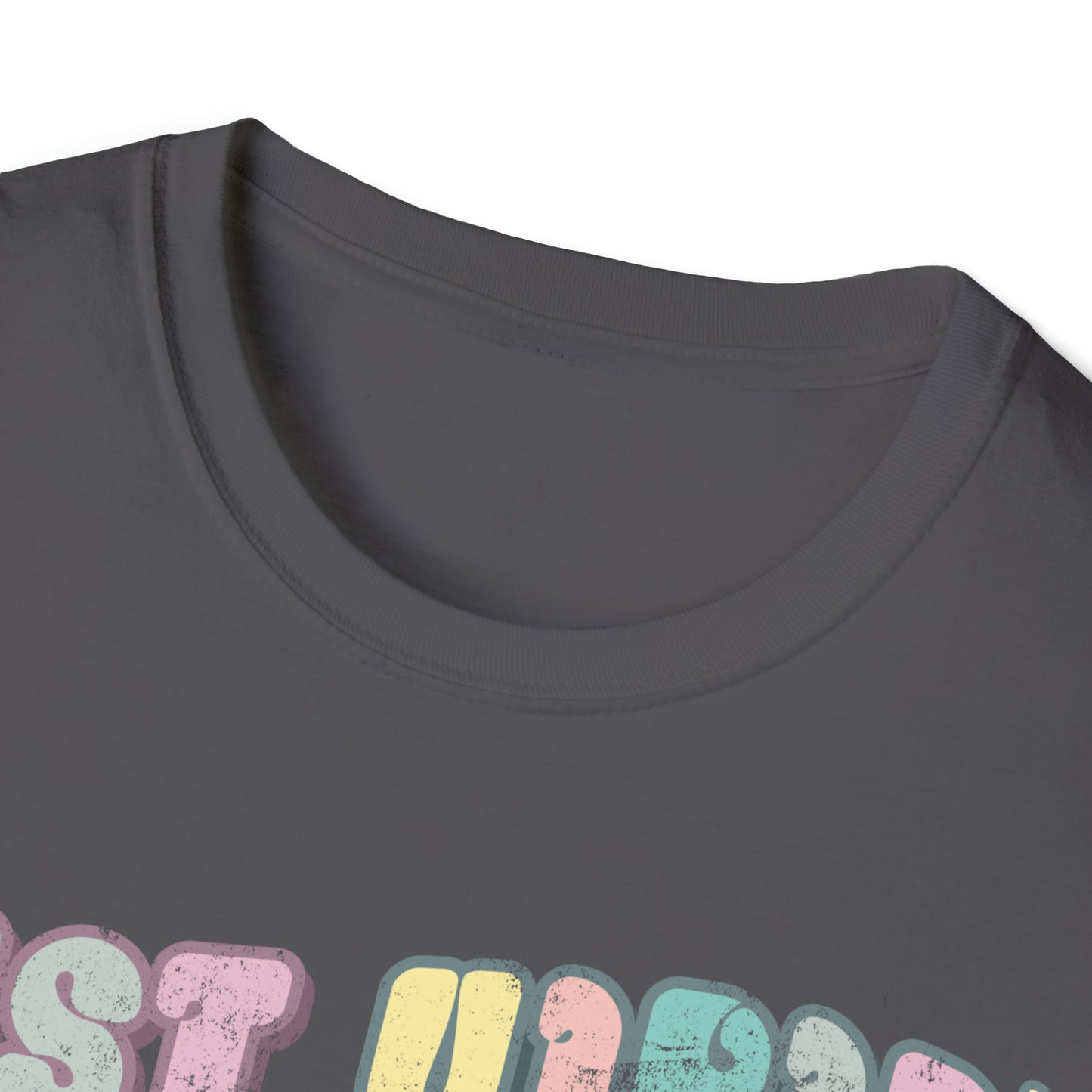 Retro Just Vibin' Pastel Dripping Smiley Faces T-Shirt