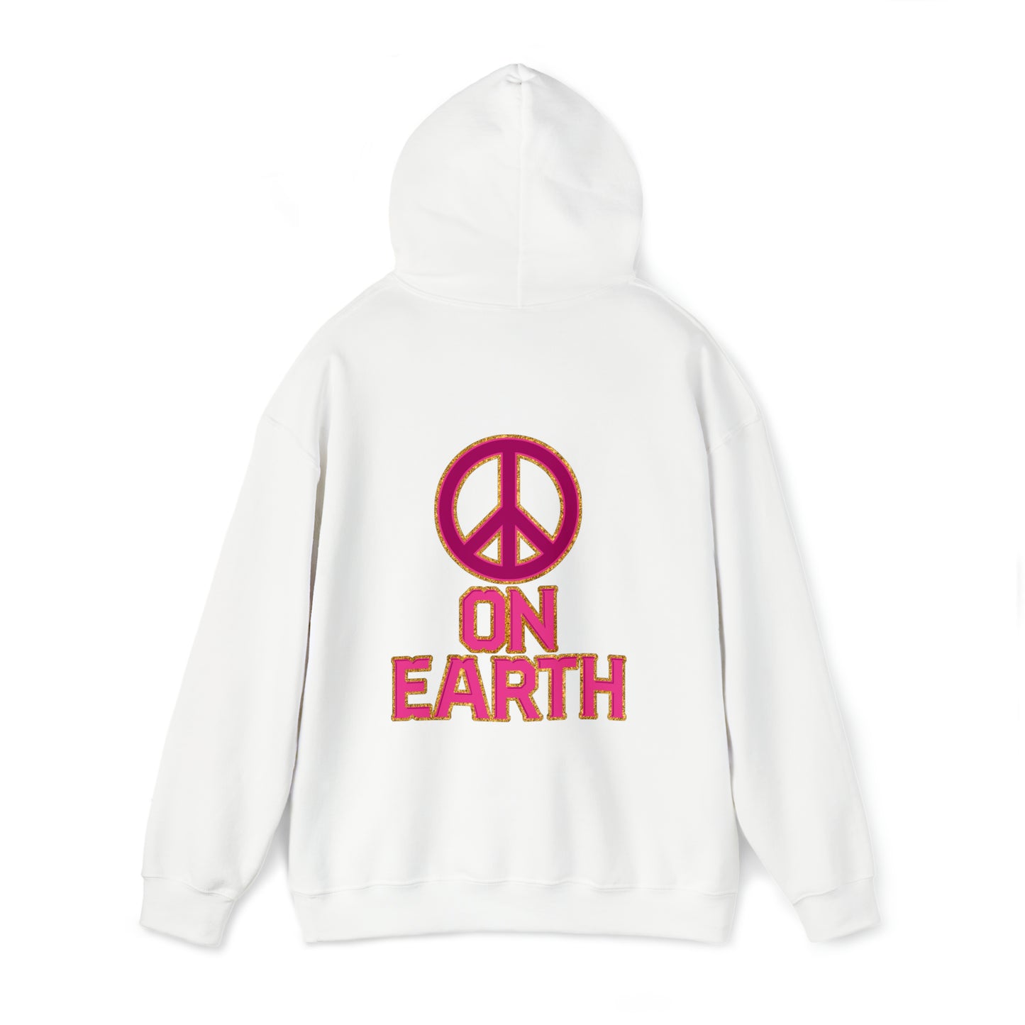 Pink Peace on Earth Christmas Hoodie