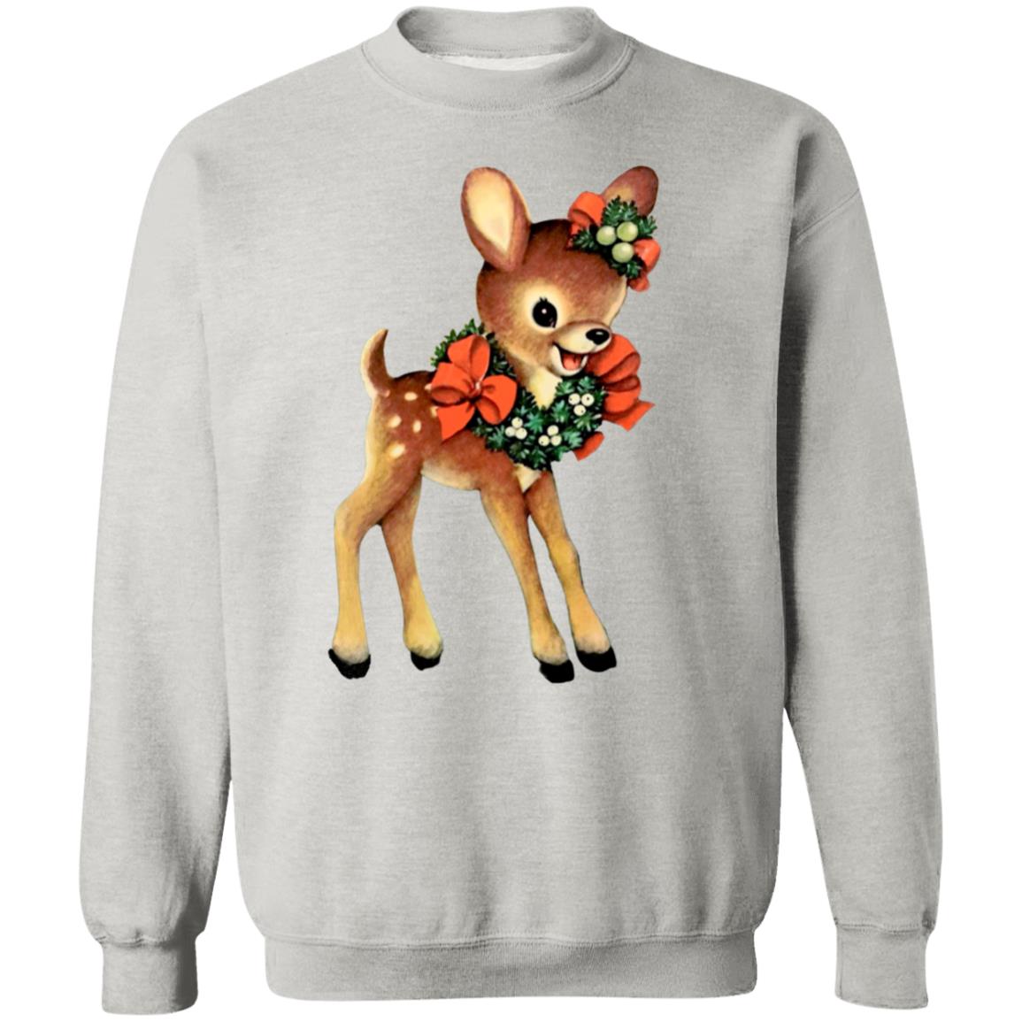 Vintage Reindeer Retro Christmas Crewneck Sweatshirt