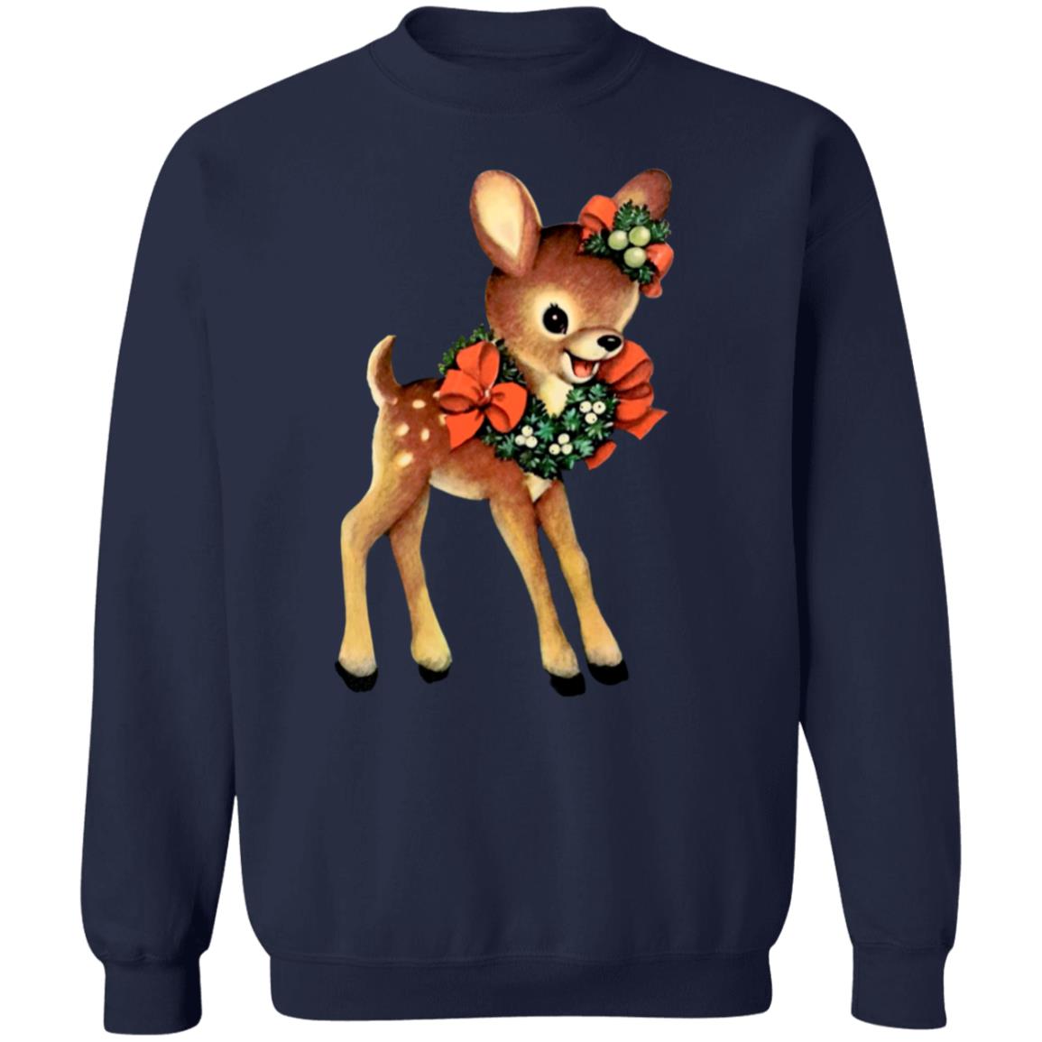 Vintage Reindeer Retro Christmas Crewneck Sweatshirt