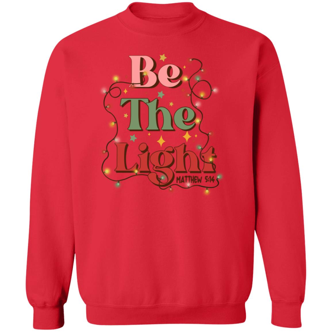 Be the Light Matthew 5:14 Christmas Crewneck Sweatshirt