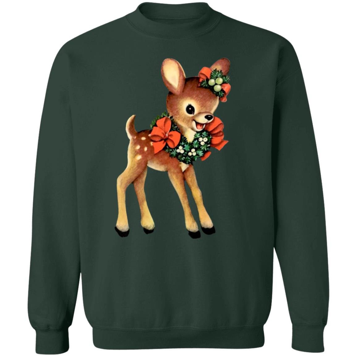 Vintage Reindeer Retro Christmas Crewneck Sweatshirt