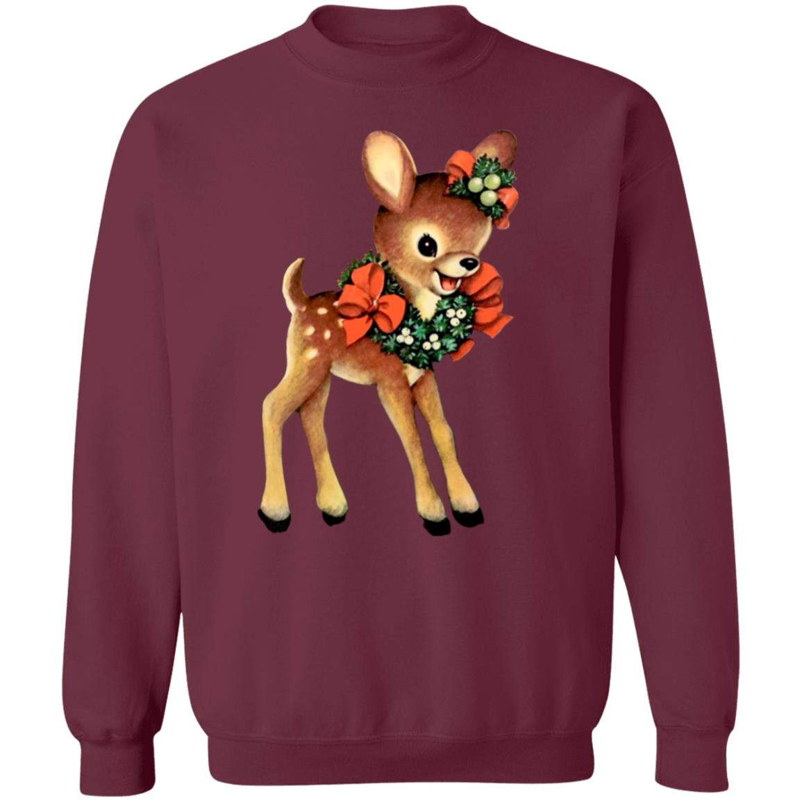 Vintage Reindeer Retro Christmas Crewneck Sweatshirt