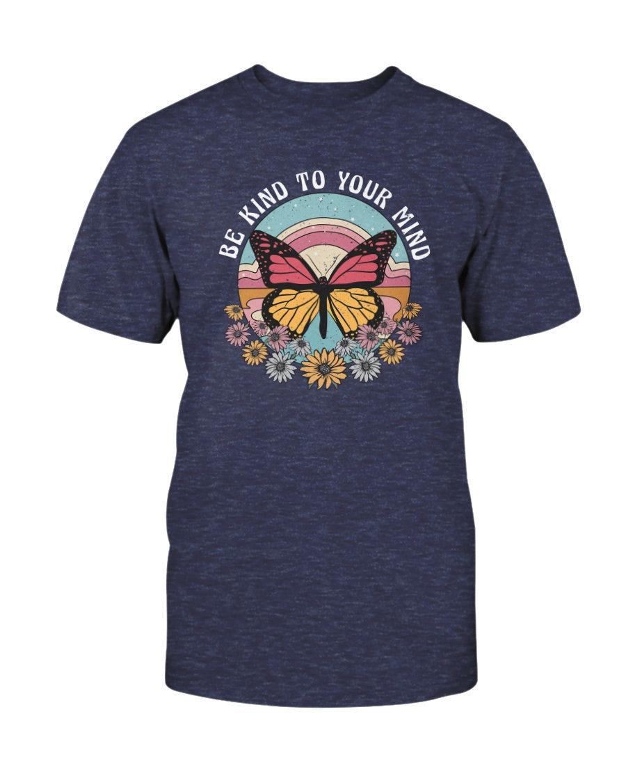 Be Kind to Your Mind Butterfly Retro T-Shirt