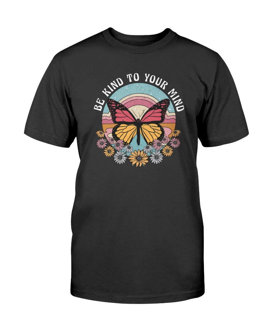 Be Kind to Your Mind Butterfly Retro T-Shirt