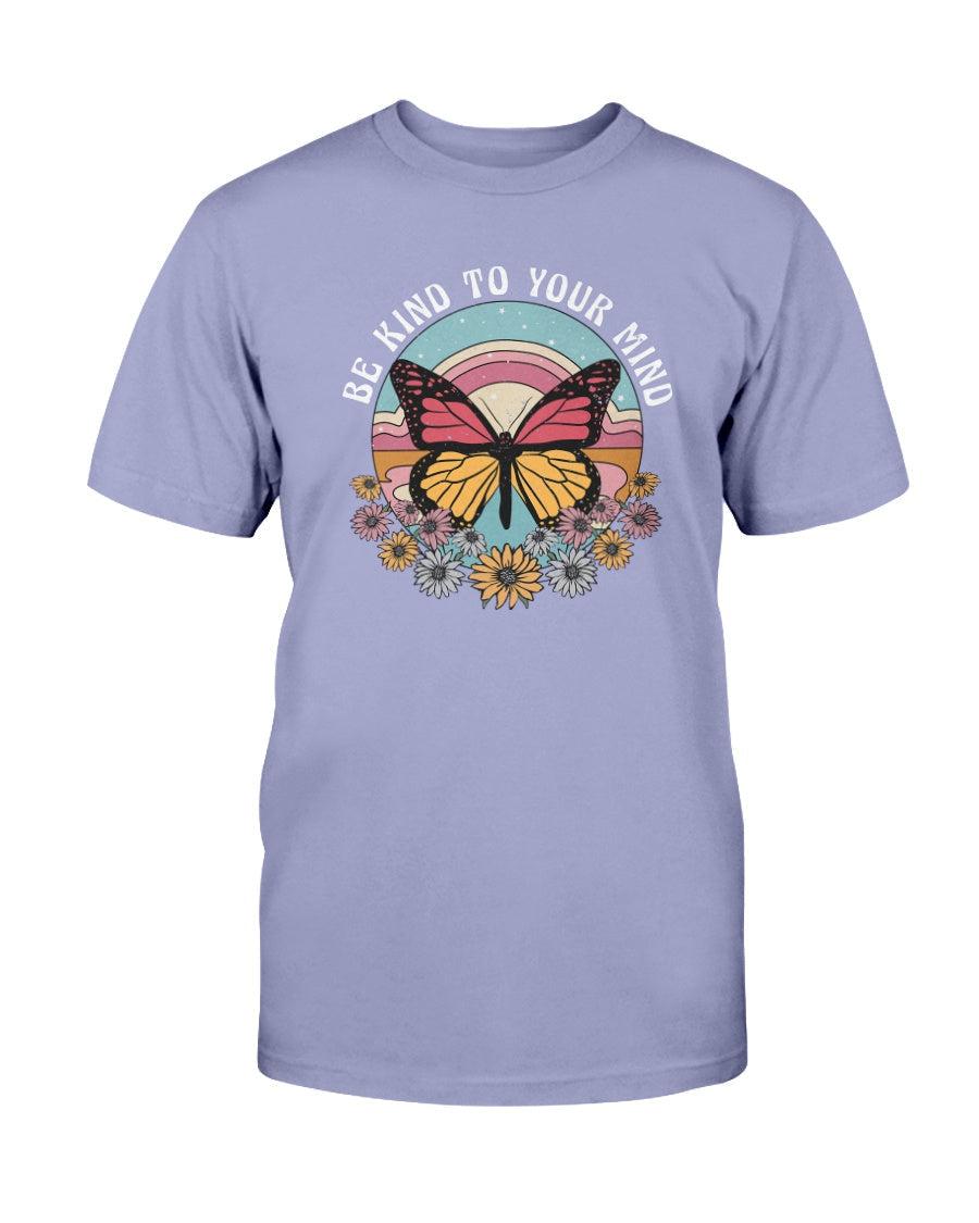 Be Kind to Your Mind Butterfly Retro T-Shirt