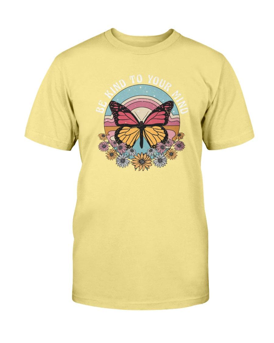 Be Kind to Your Mind Butterfly Retro T-Shirt