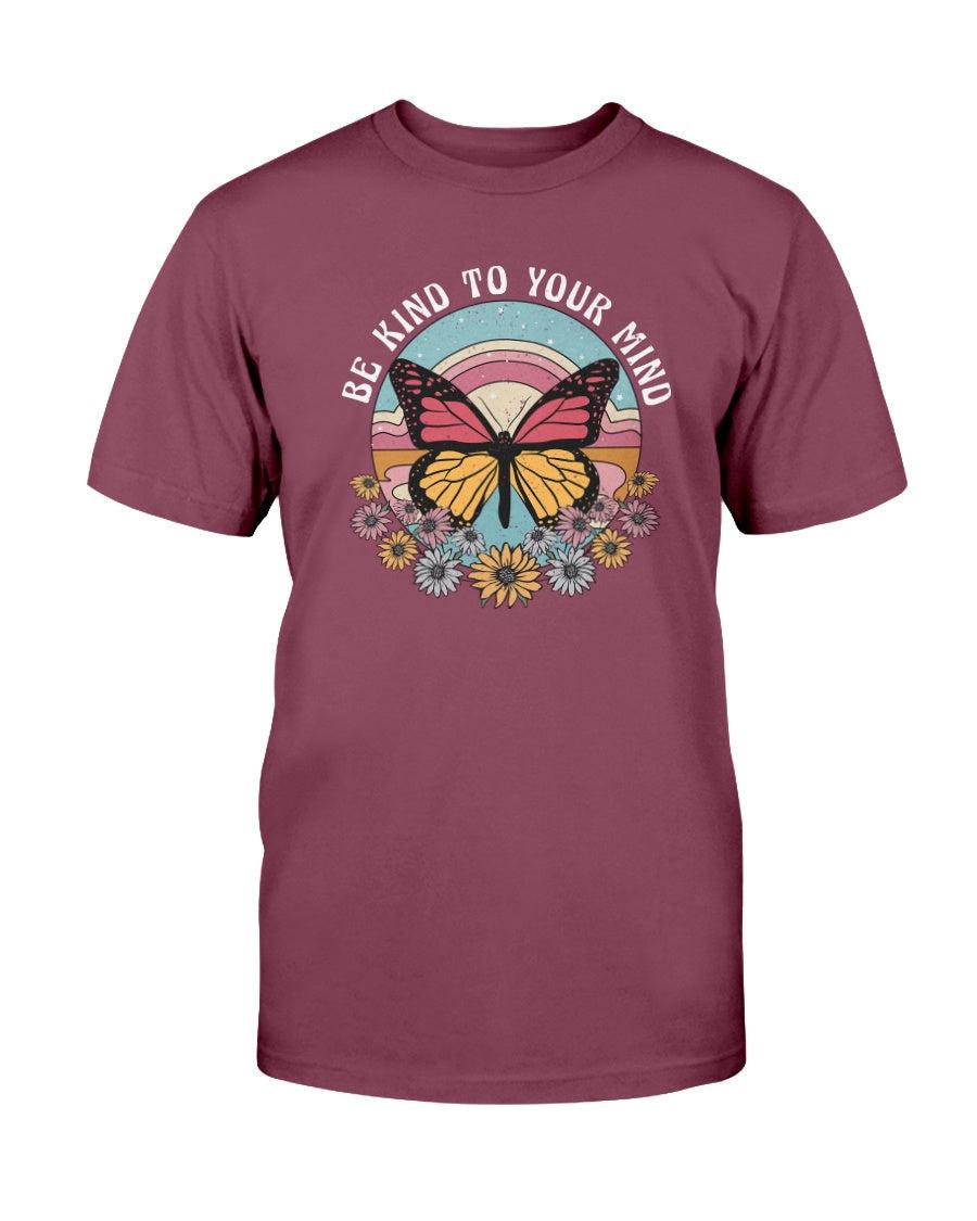 Be Kind to Your Mind Butterfly Retro T-Shirt