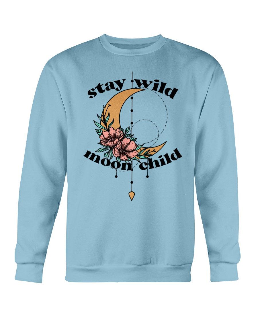 Boho Stay Wild Moon Child Crewneck Sweatshirt