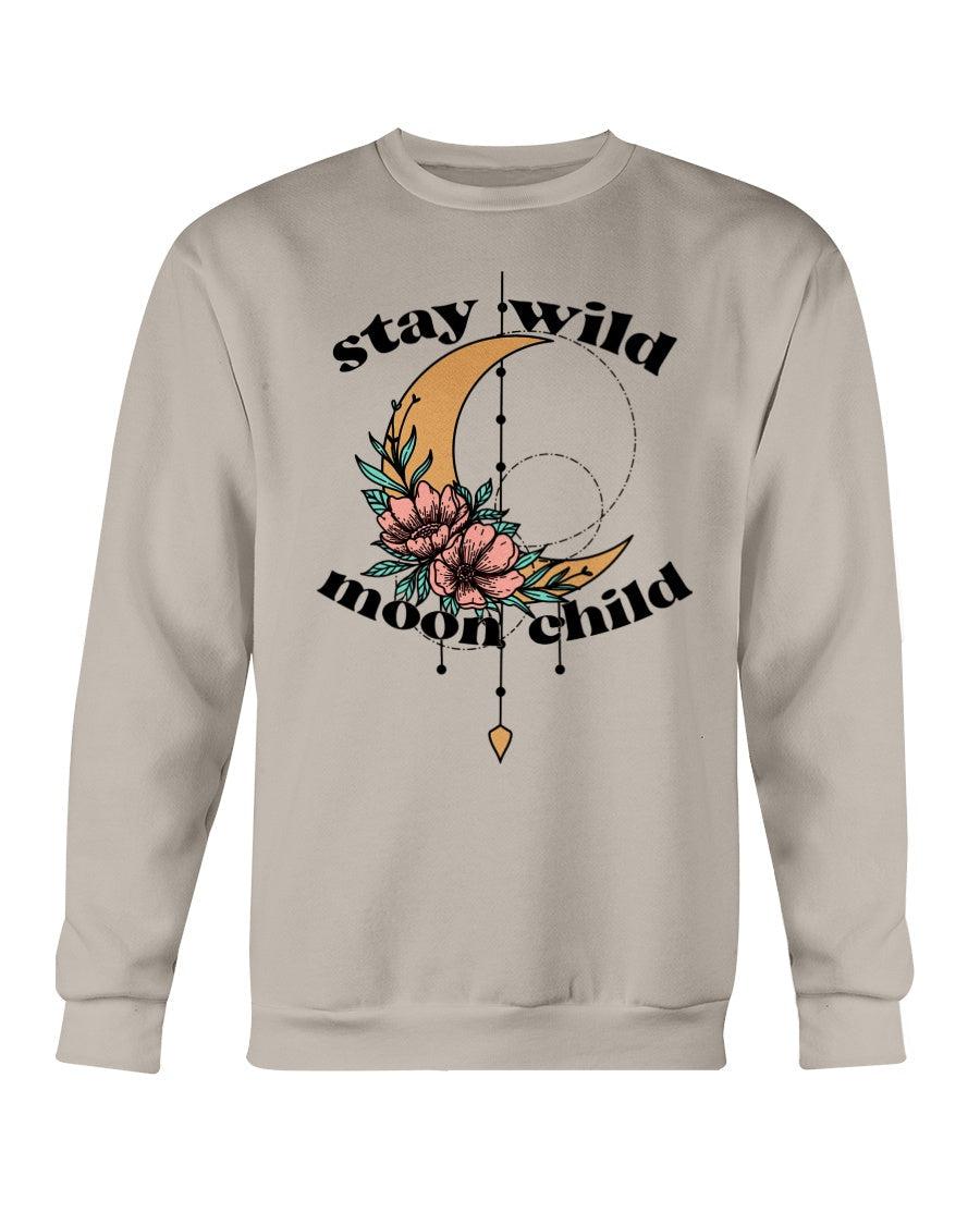 Boho Stay Wild Moon Child Crewneck Sweatshirt