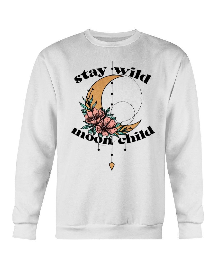 Boho Stay Wild Moon Child Crewneck Sweatshirt