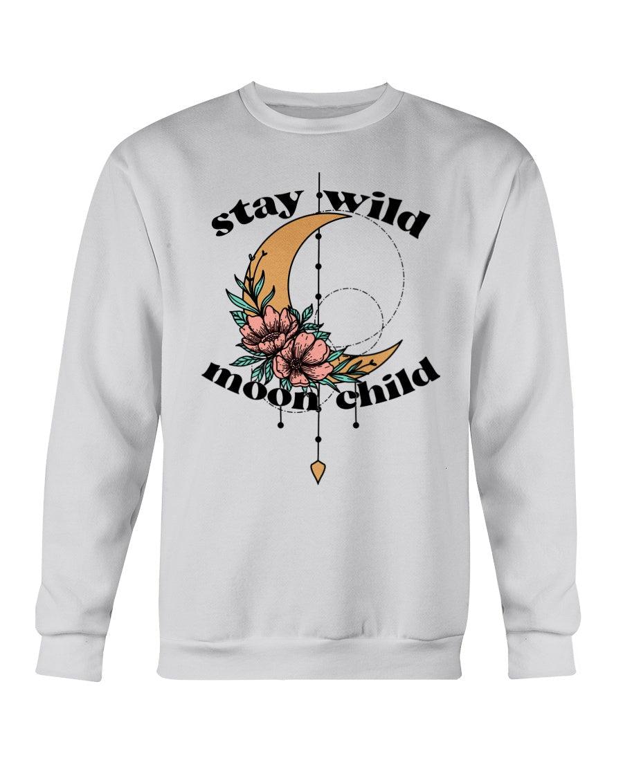 Boho Stay Wild Moon Child Crewneck Sweatshirt