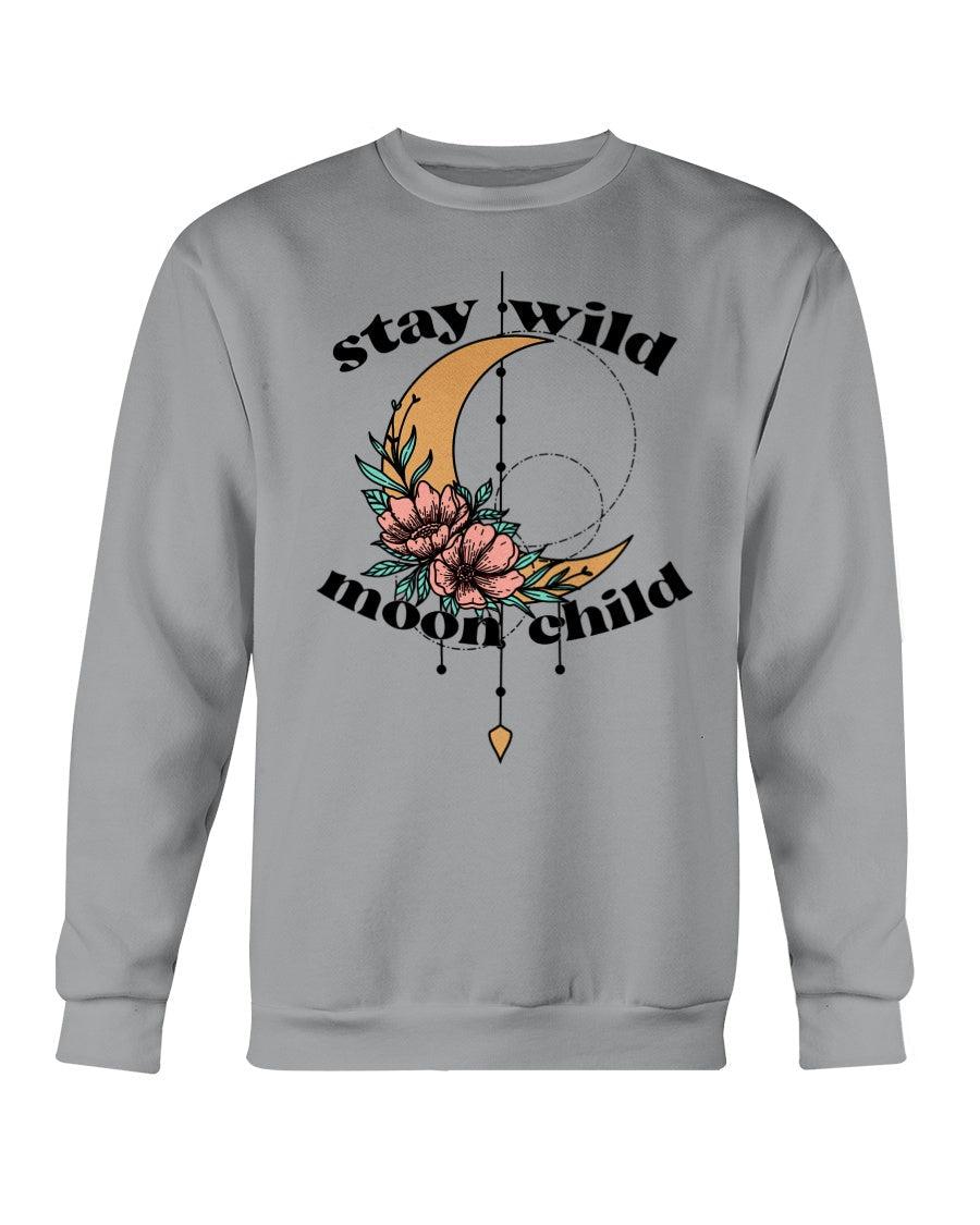 Boho Stay Wild Moon Child Crewneck Sweatshirt