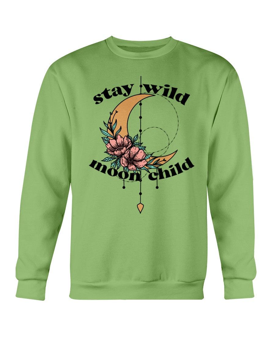 Boho Stay Wild Moon Child Crewneck Sweatshirt