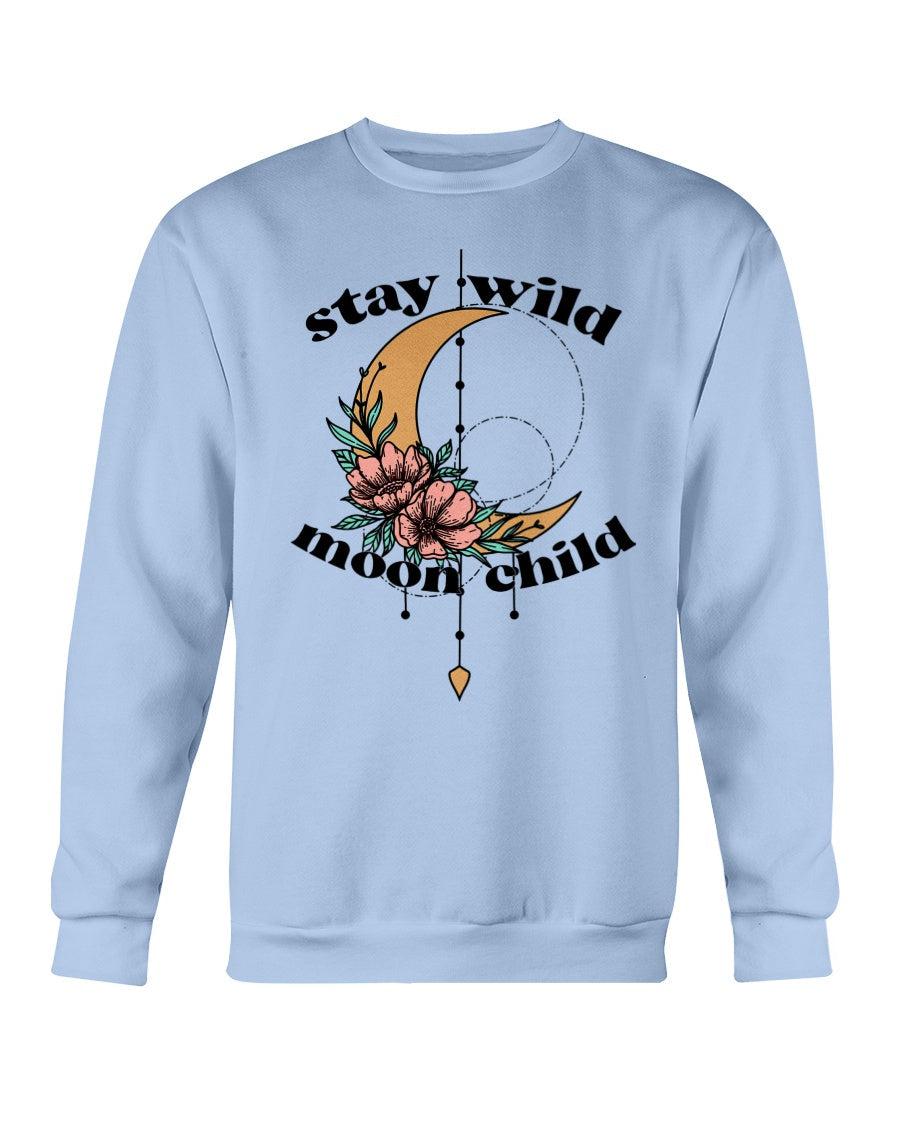 Boho Stay Wild Moon Child Crewneck Sweatshirt