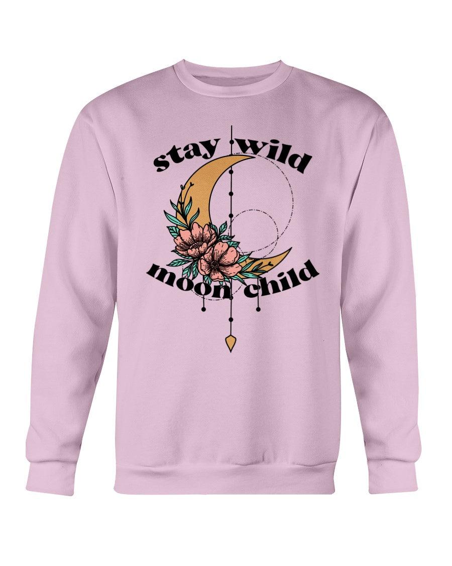 Boho Stay Wild Moon Child Crewneck Sweatshirt