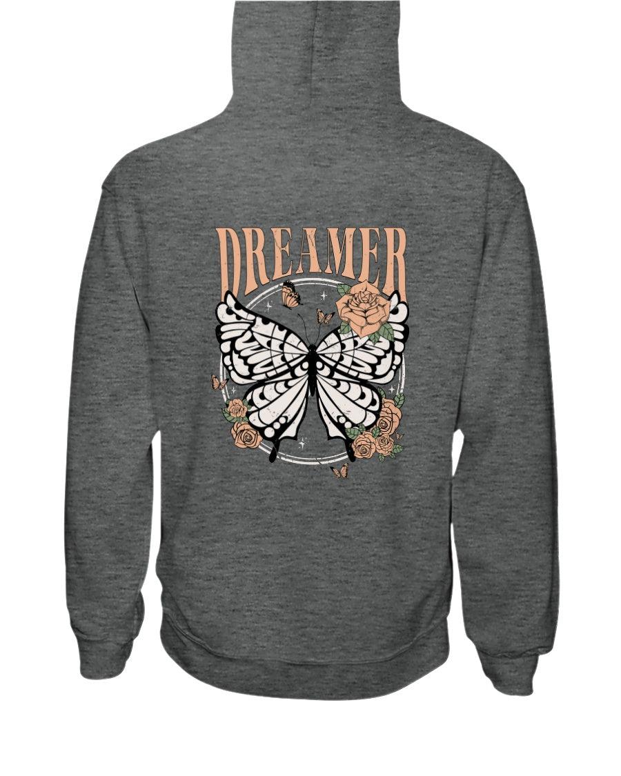 Black hoodie with monarch hot sale butterfly