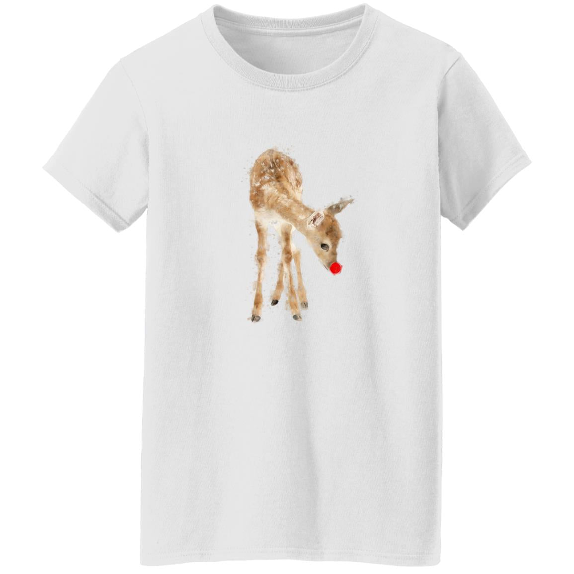 Christmas Reindeer with Red Nose T-Shirt