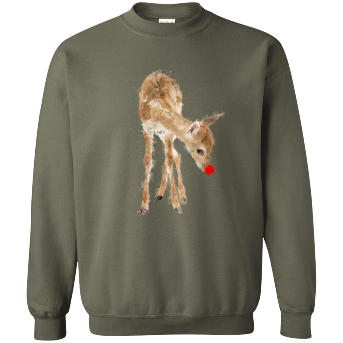 Christmas Red Nose Reindeer Pullover Crewneck Sweatshirt