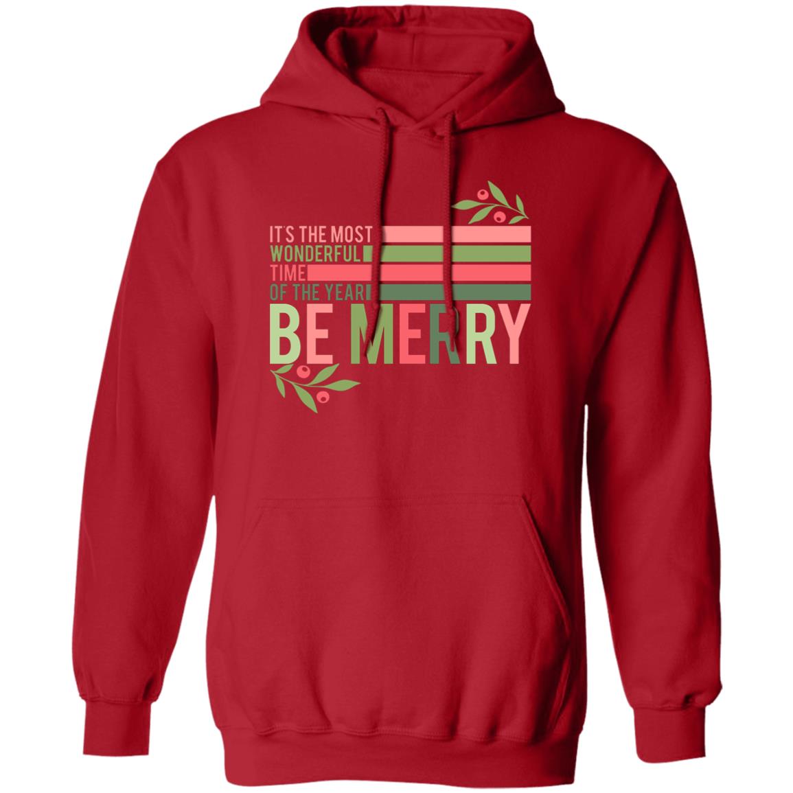 Retro Christmas It's the Most Wonderful Time of the Year Be Merry  Hoodie