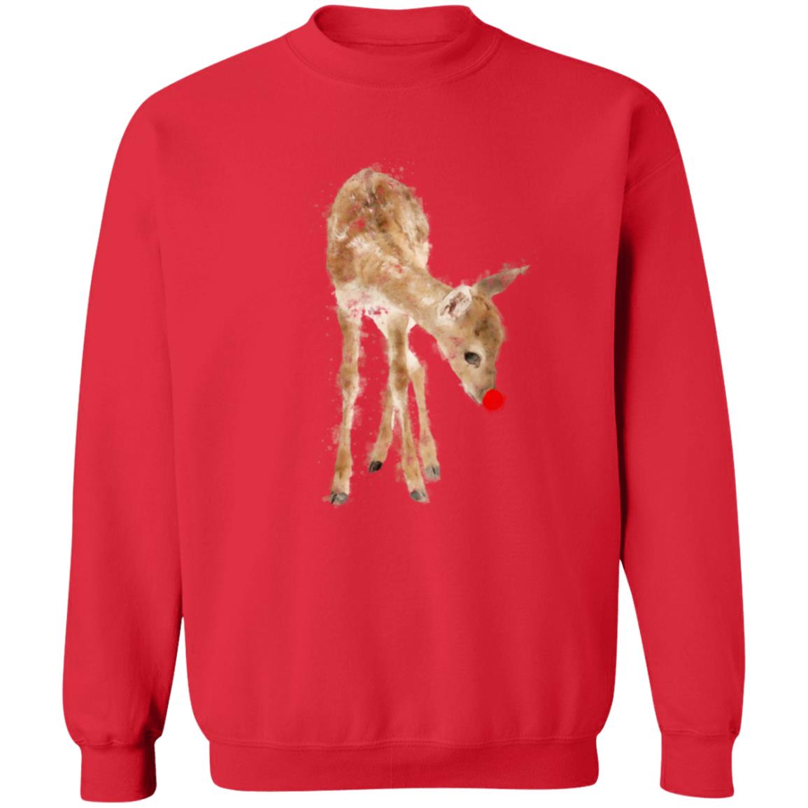 Christmas Red Nose Reindeer Pullover Crewneck Sweatshirt