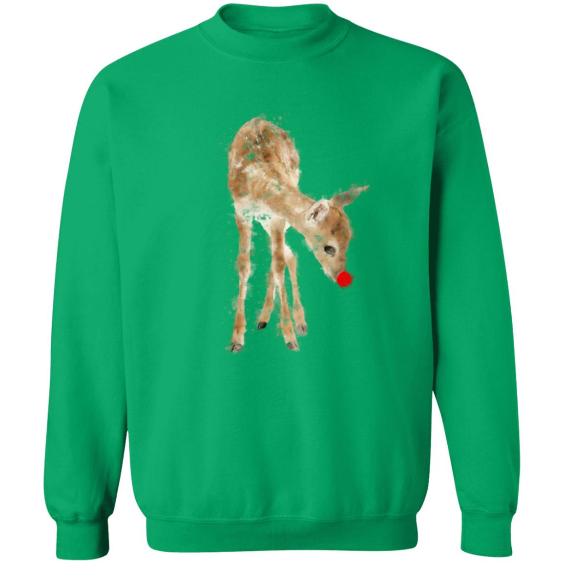 Christmas Red Nose Reindeer Pullover Crewneck Sweatshirt