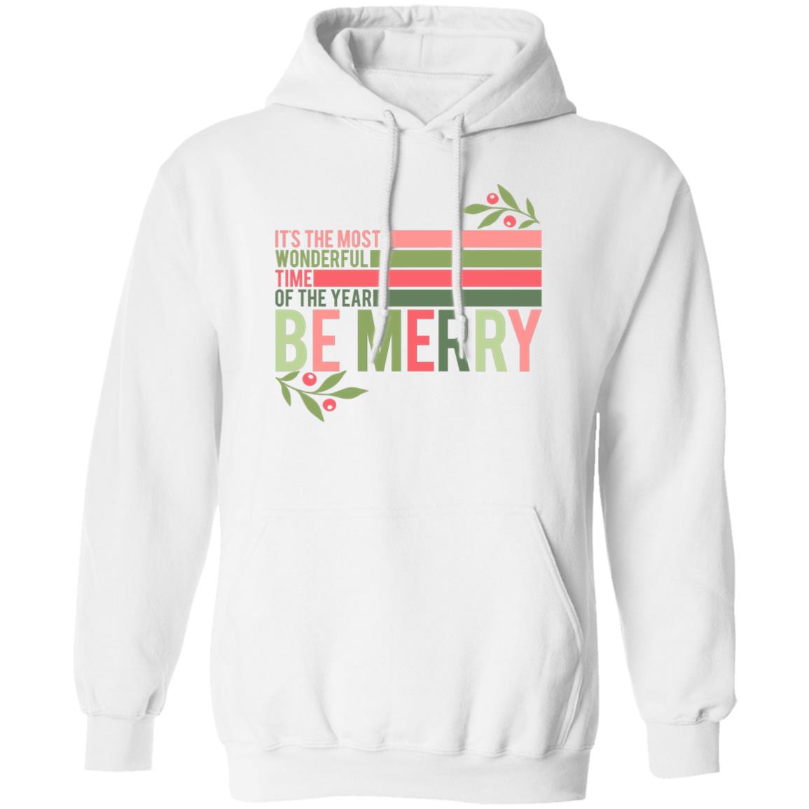 Retro Christmas It's the Most Wonderful Time of the Year Be Merry  Hoodie