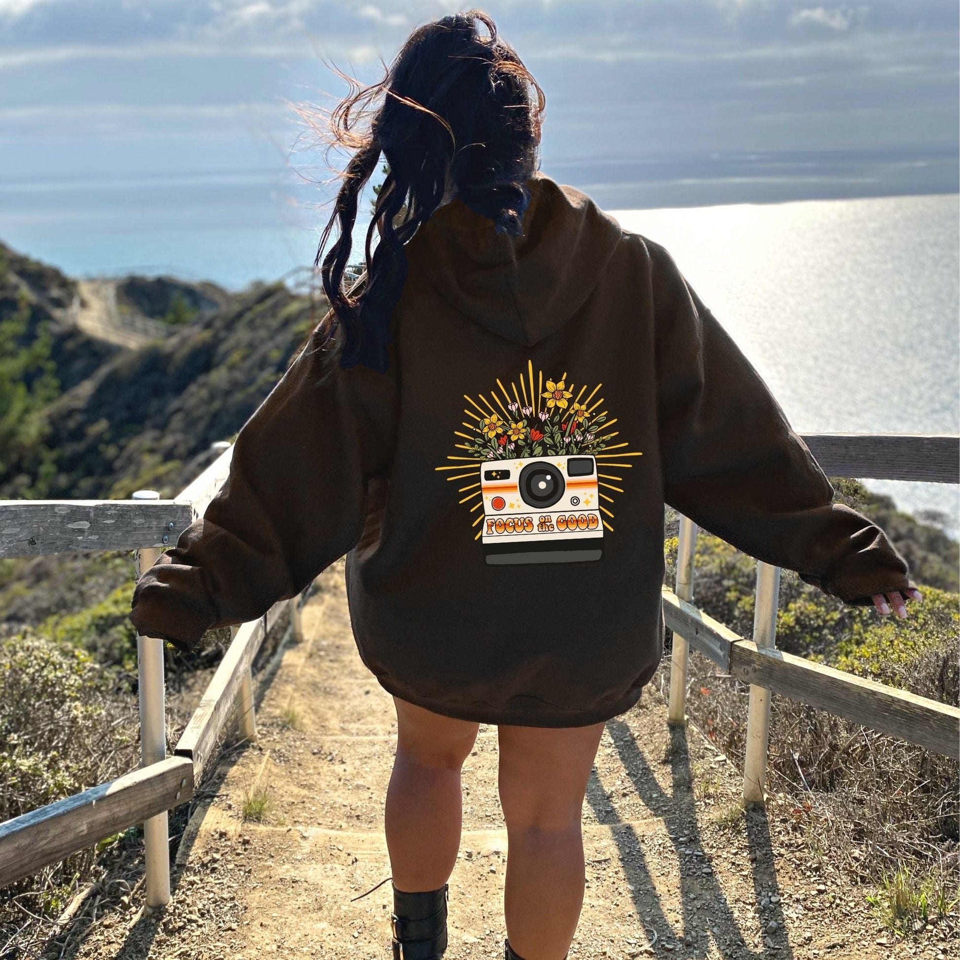 Focus on the Good Retro Camera Hoodie