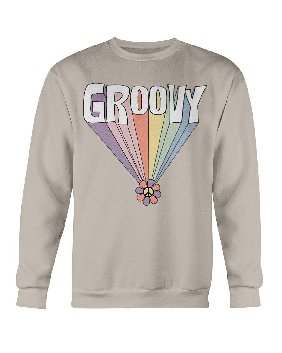 Groovy Peace Sign Retro Crewneck Sweatshirt