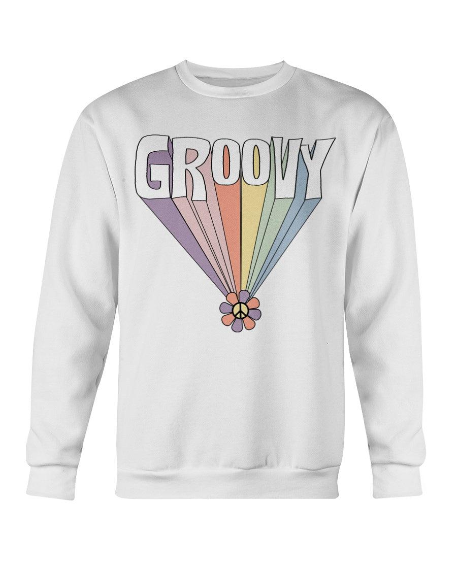 Groovy Peace Sign Retro Crewneck Sweatshirt