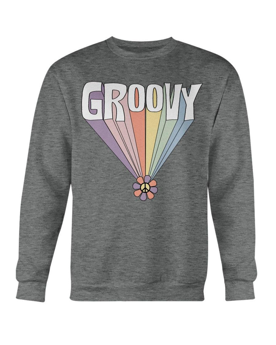 Groovy Peace Sign Retro Crewneck Sweatshirt