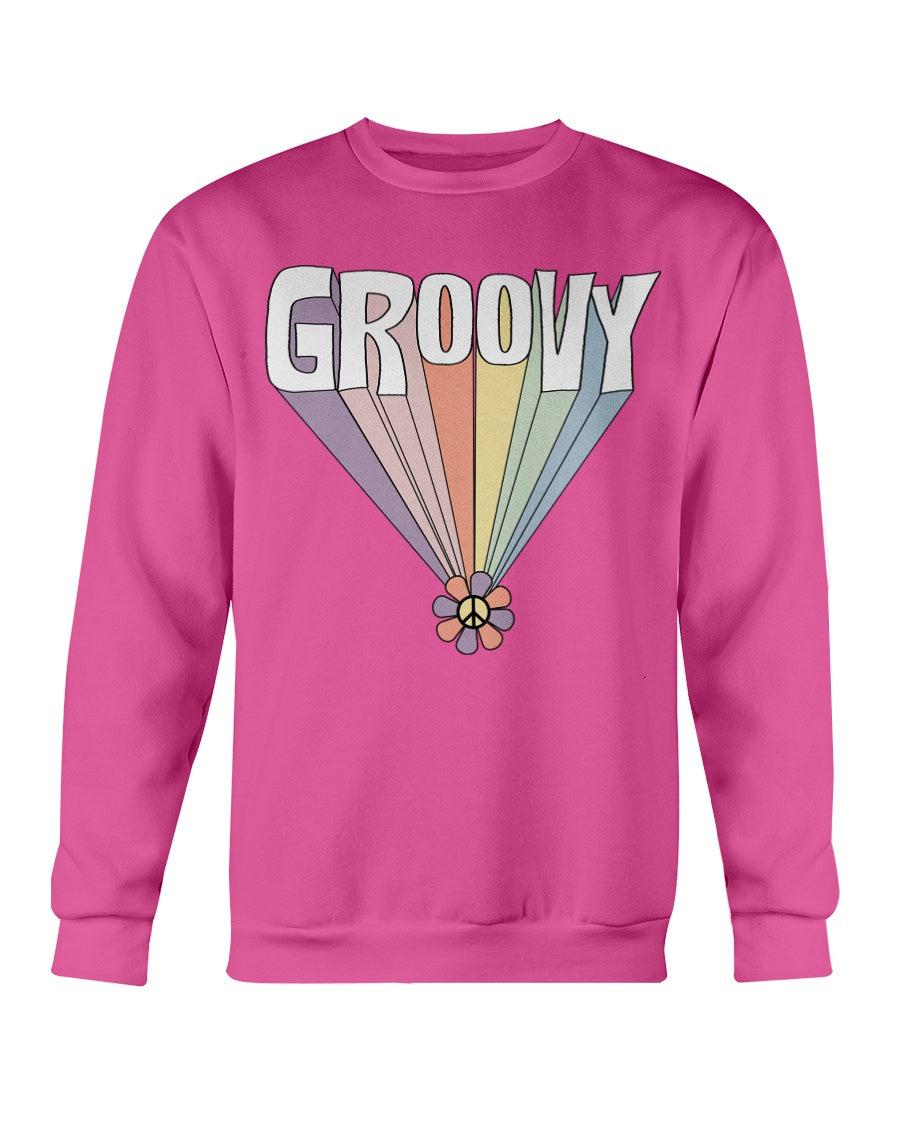 Groovy Peace Sign Retro Crewneck Sweatshirt