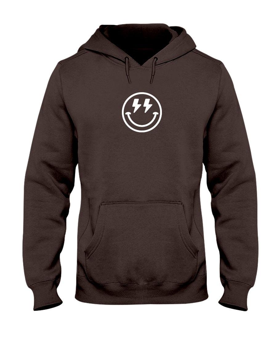 Lightning Bolt Smiley Face Retro Aesthetic Hoodie