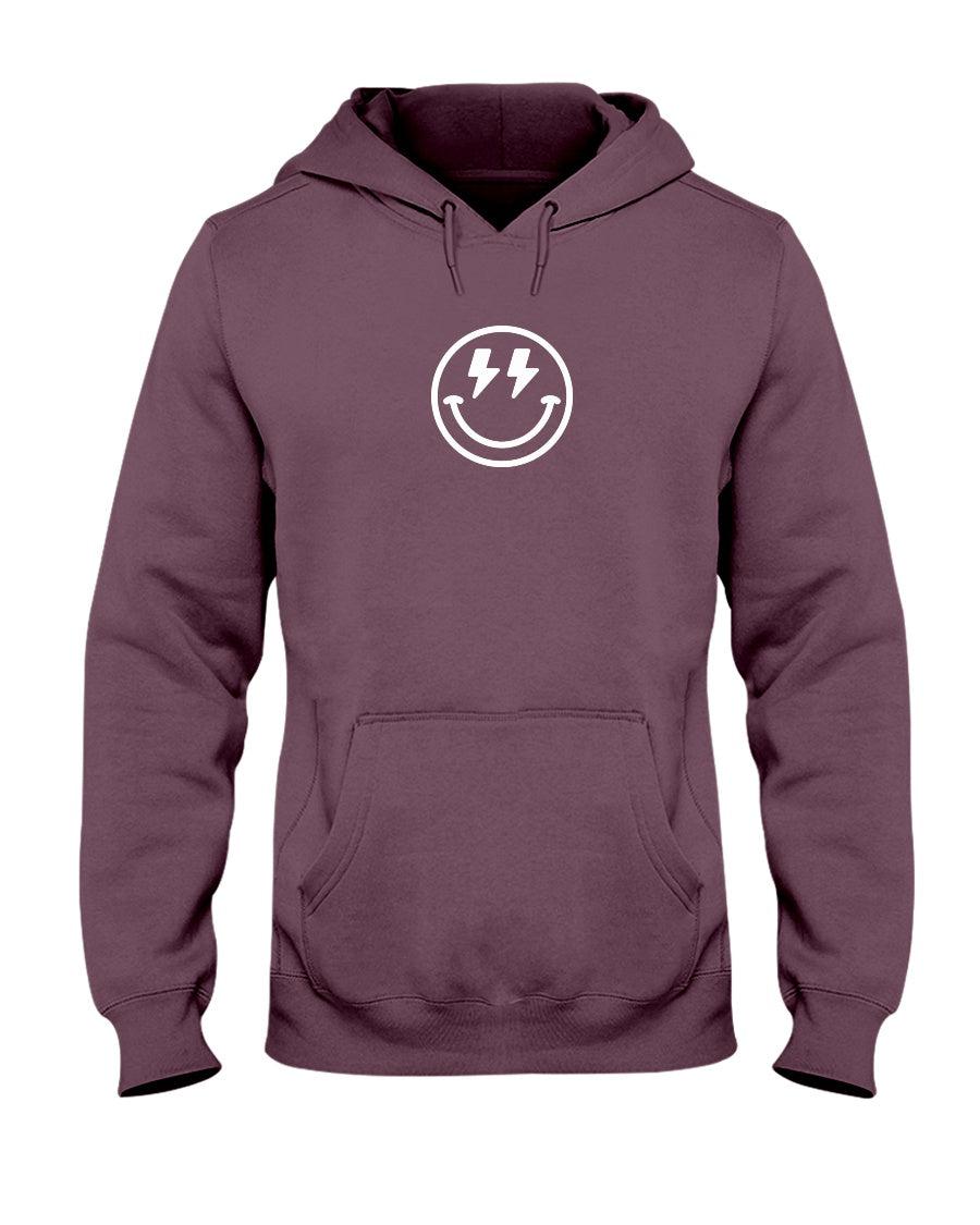 Lightning Bolt Smiley Face Retro Aesthetic Hoodie