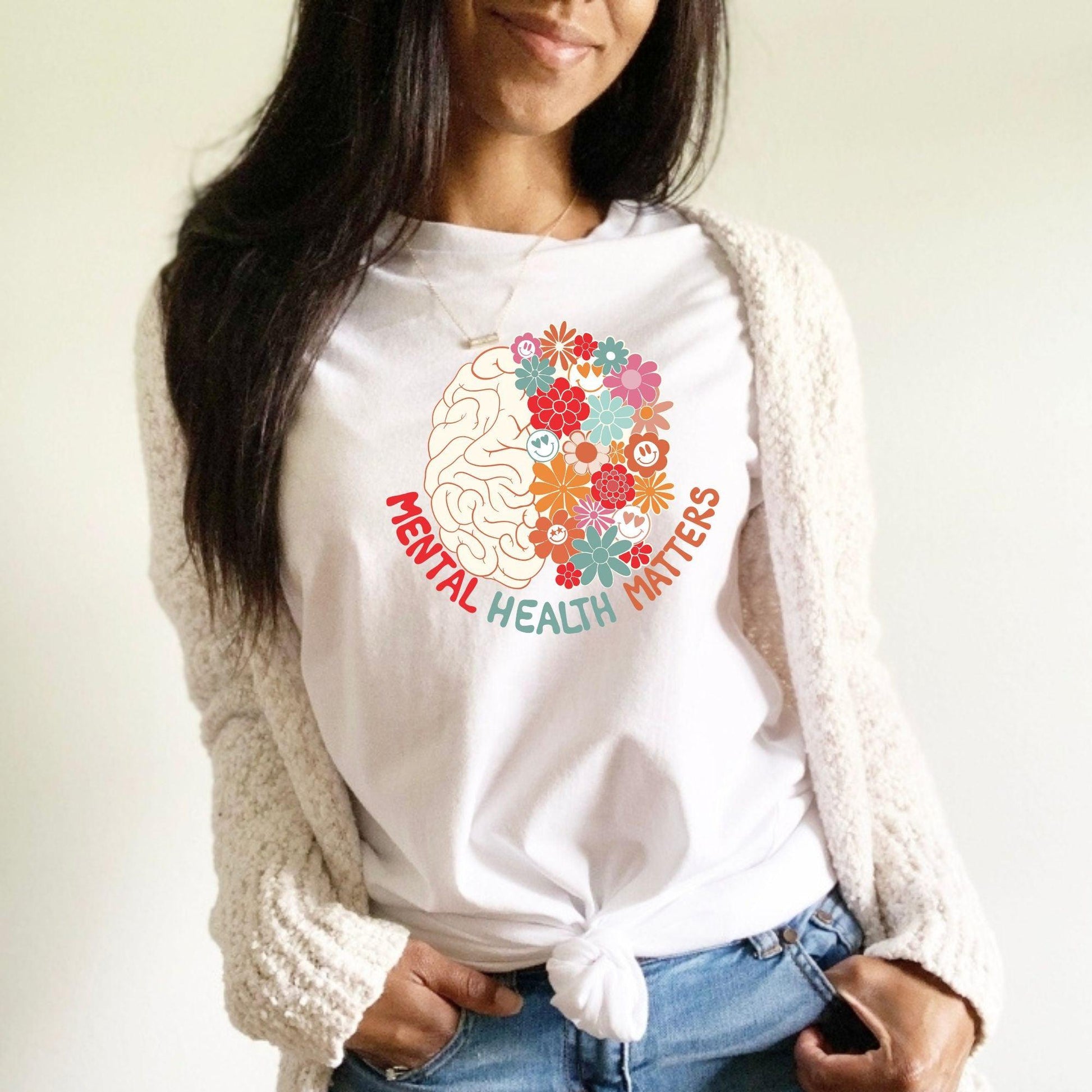 Mental Health Matters Cute Retro T-Shirt