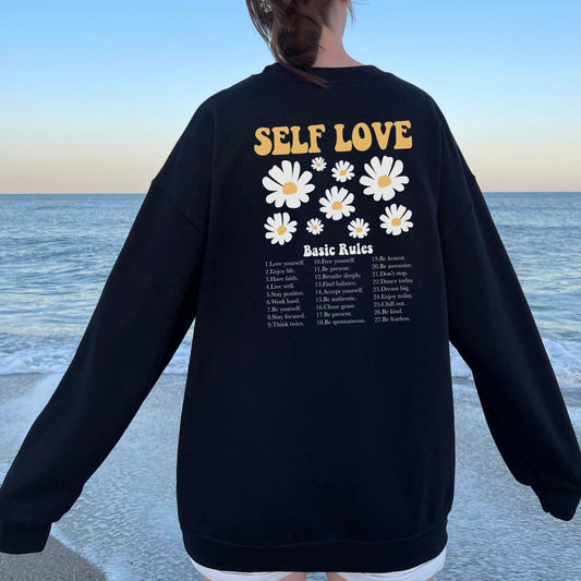 Self Love Basic Rules Crewneck Sweatshirt