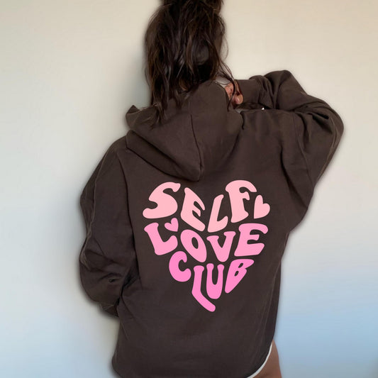 Self Love Club in Heart Retro Hoodie